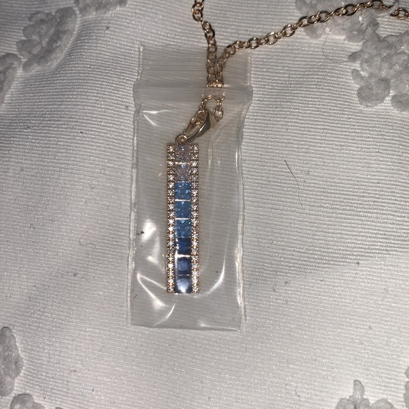 Blue Ombré CZ Necklace by Vince Camuto with Pouch - Picture 7 of 8